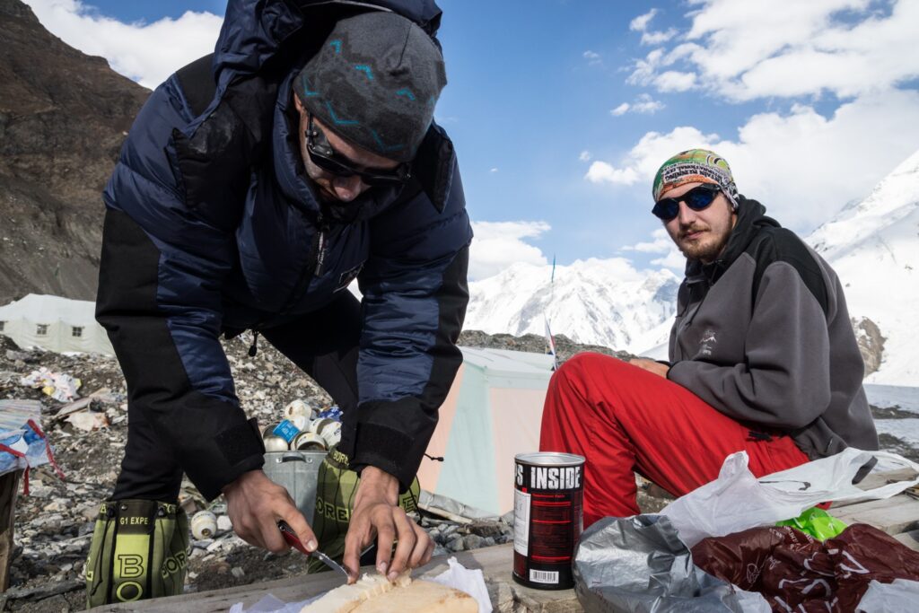 Preparing Vitamins and Supplements during a Tien Shan Expedition, July 2013